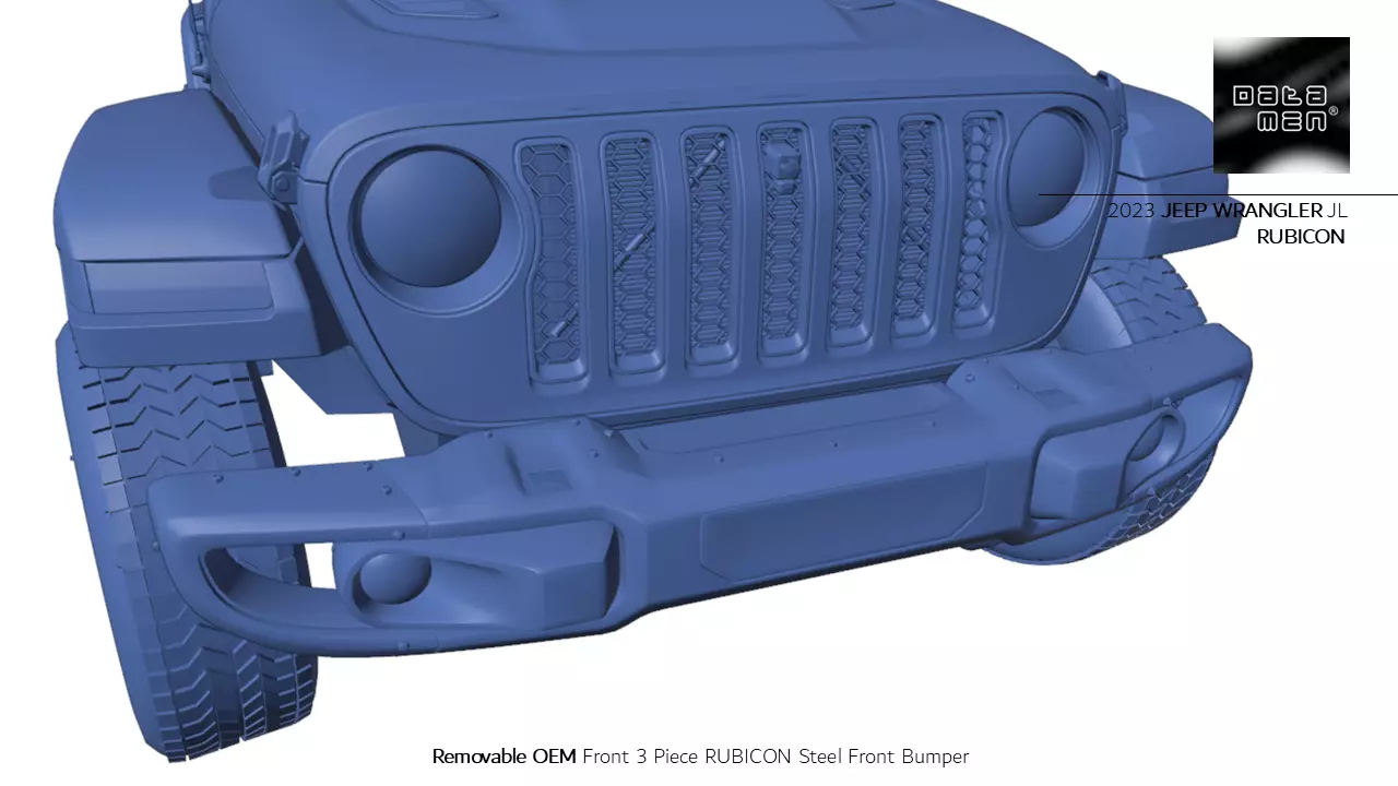 2023 Jeep Wrangler RUBICON JL 3D Scan Surface FBX Data 3D model_8
