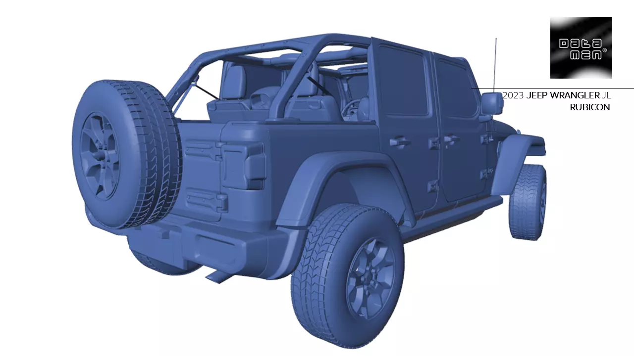 2023 Jeep Wrangler RUBICON JL 3D Scan Surface FBX Data 3D model_15