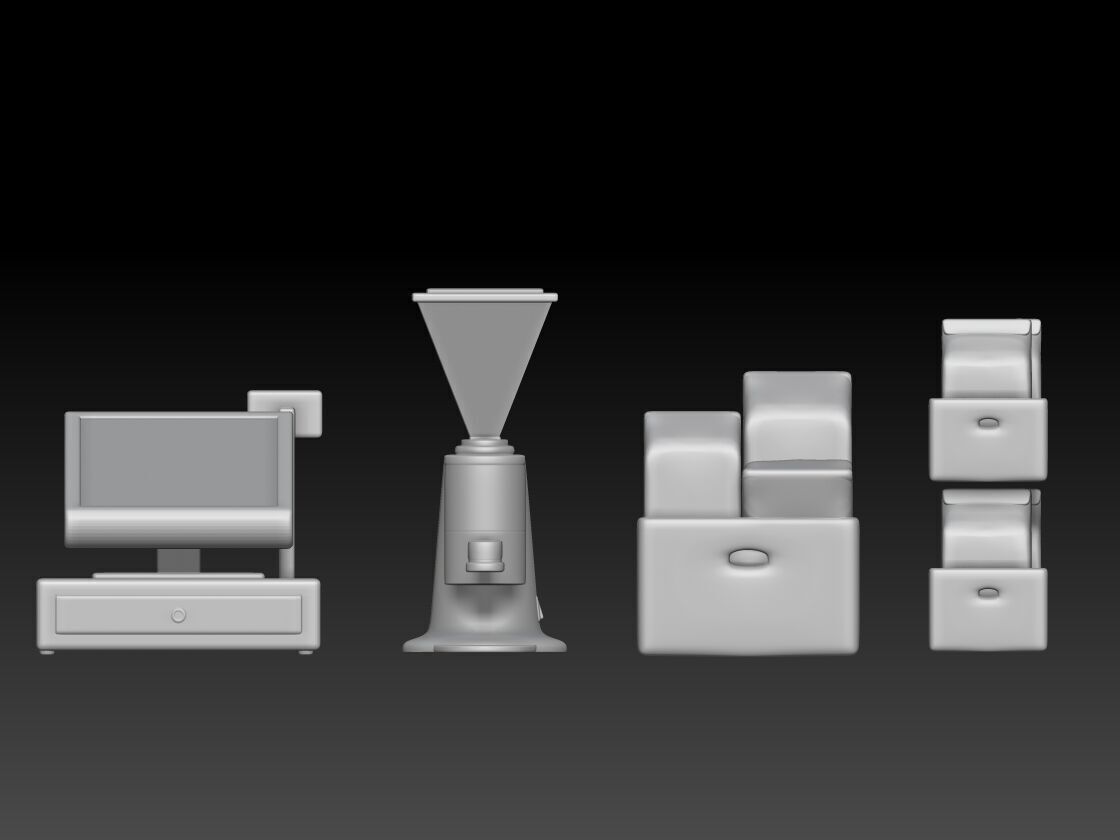 coffee shop props 3D print model_4