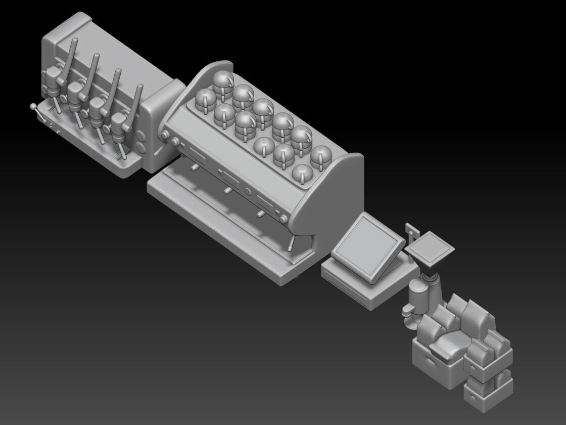 coffee shop props 3D print model_1