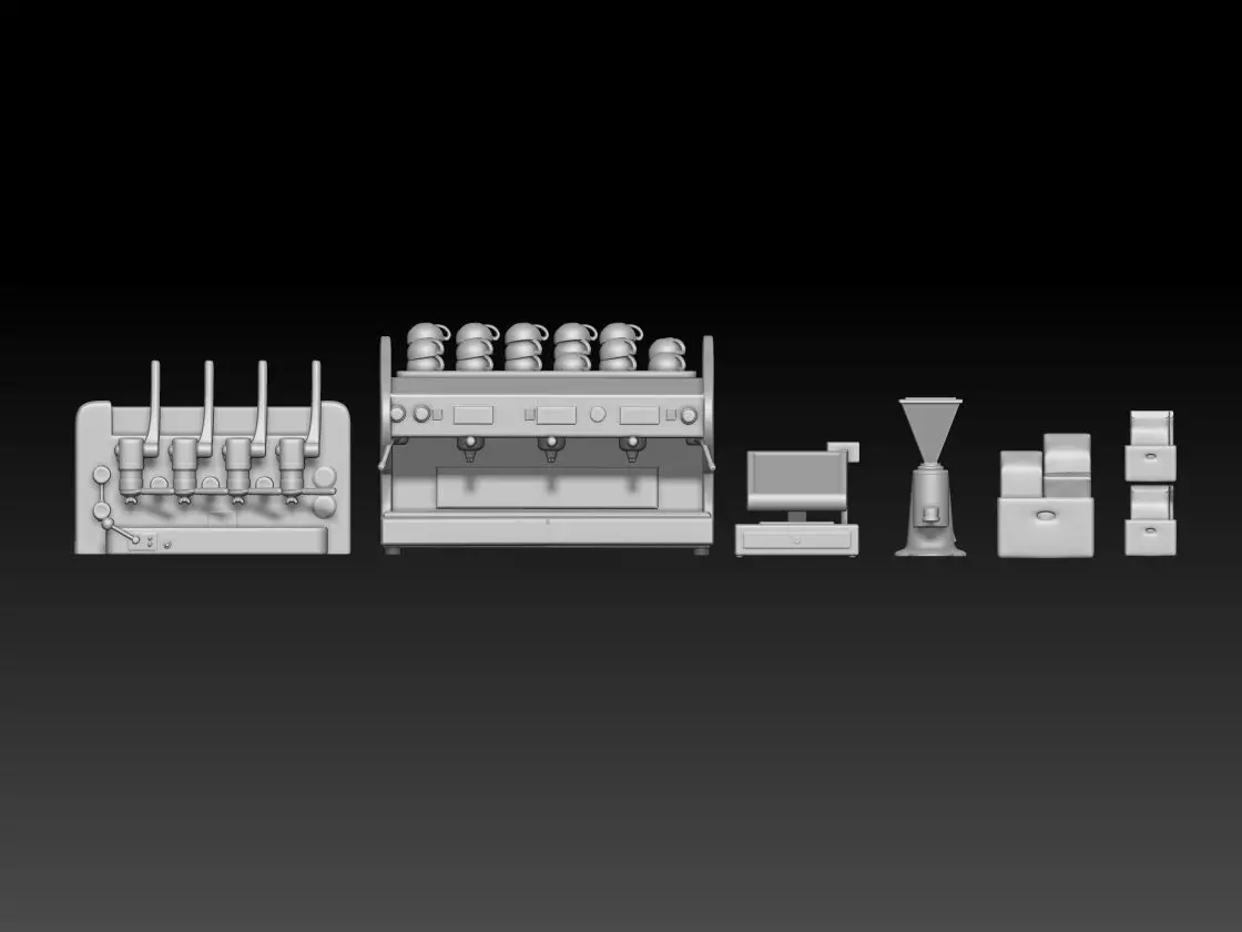 coffee shop props 3D print model_0