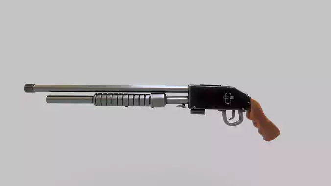 stylish cartoon shot gun