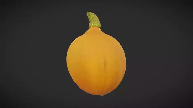 Hokkaido Pumpkin Low-poly 3D model