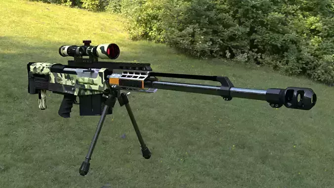AS50 Sniper Rifle 3D model