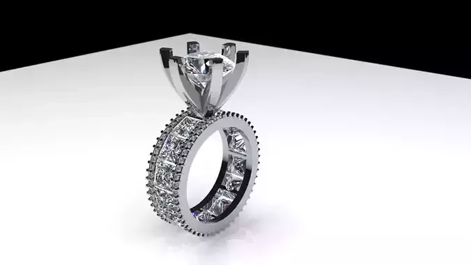 LUXURY WEDDING RING 3D print model