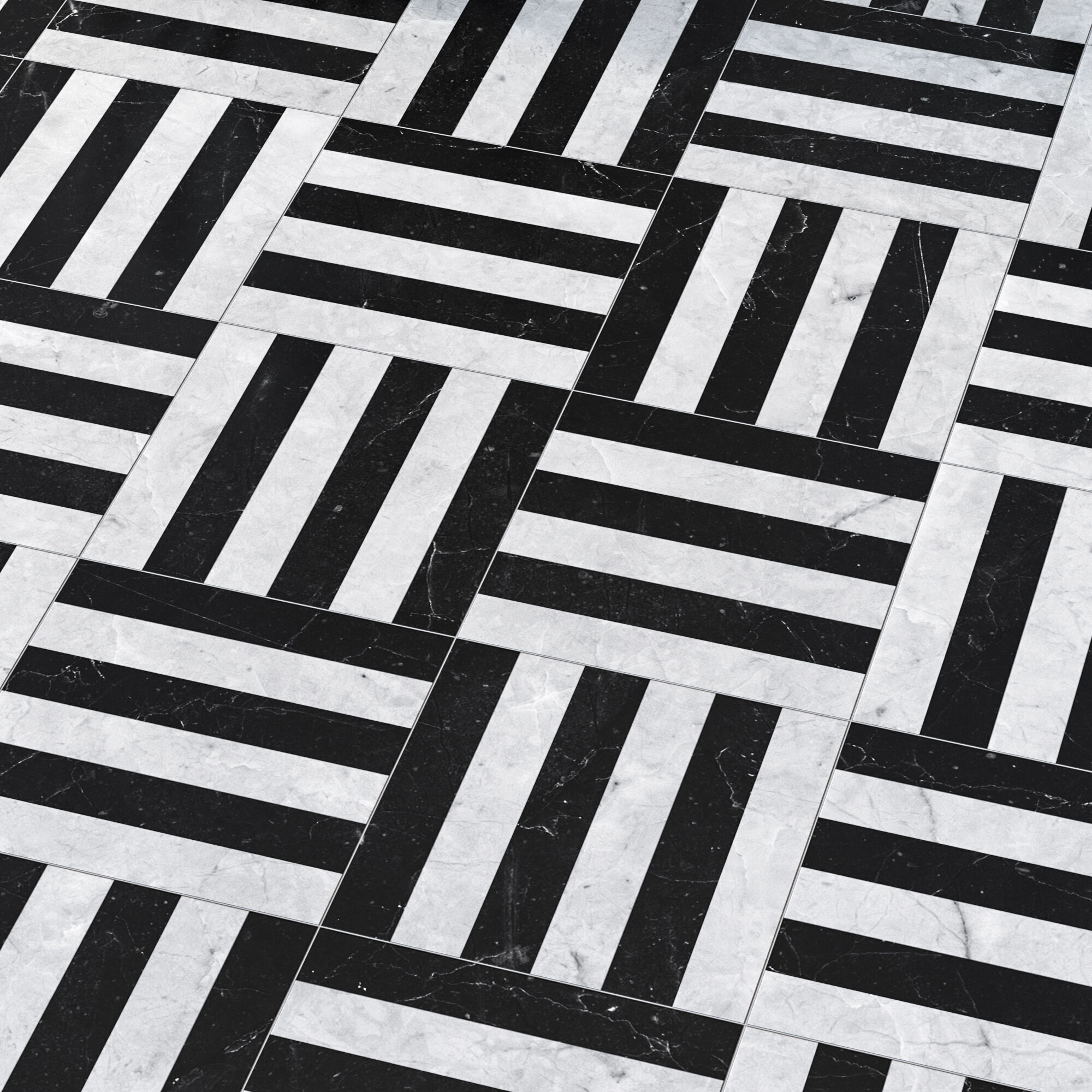Black and White Tile Flooring 4K - Seamless Texture_1
