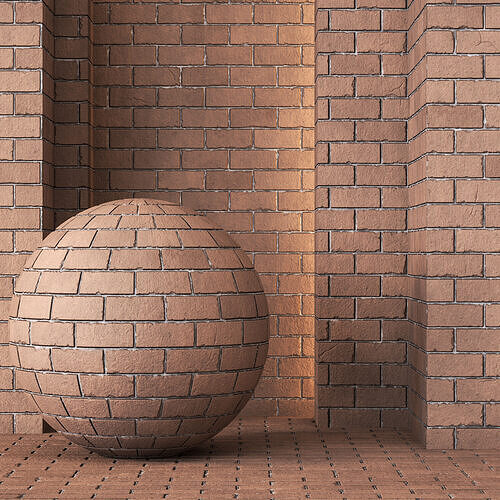 Brick Tile Flooring 4K - Seamless Texture