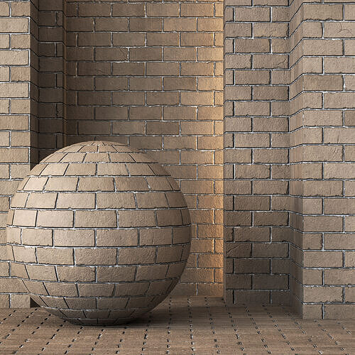 Brick Tile Flooring 4K - Seamless Texture