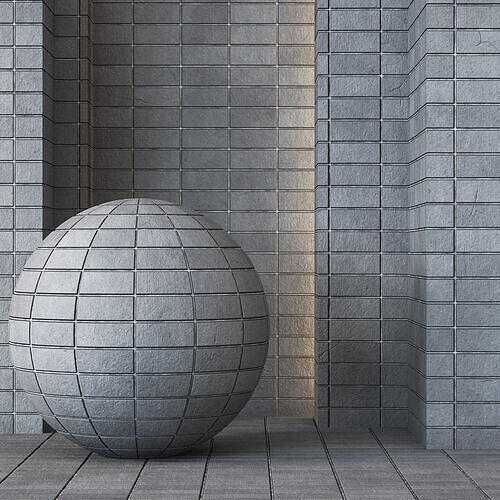 Brick Tile Flooring 4K - Seamless Texture