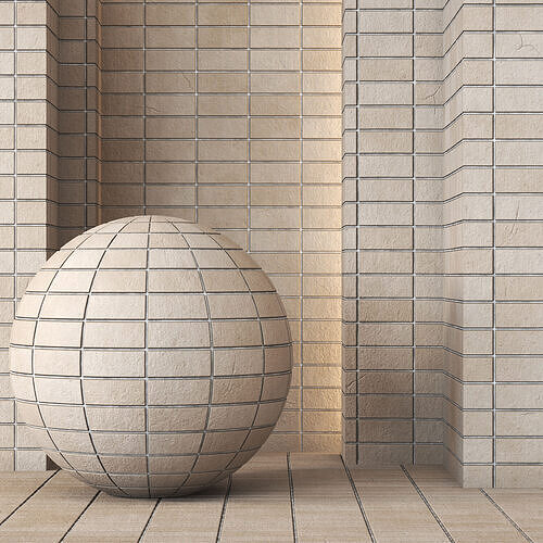 Brick Tile Flooring 4K - Seamless Texture
