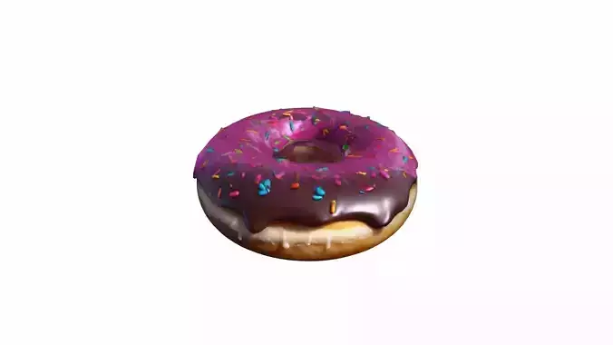 Chocolate Covered Ring Doughnuts Sweets 3d Render