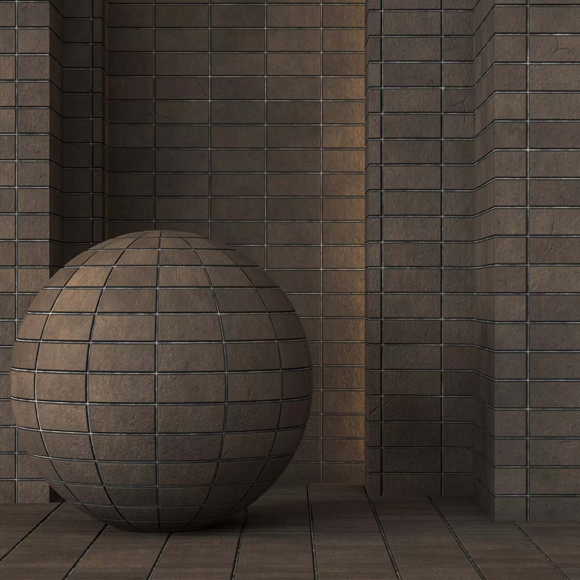 Brick Tile Flooring 4K - Seamless Texture_0