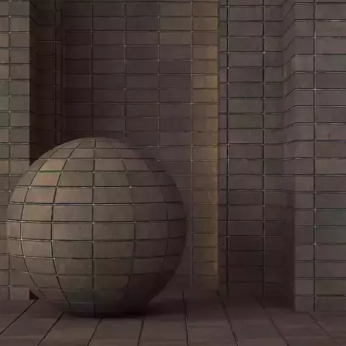 Brick Tile Flooring 4K - Seamless
