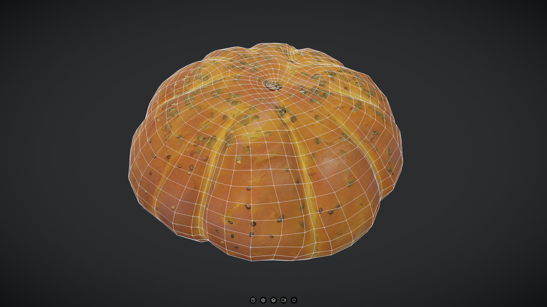 Medieval Bread Low-poly 3D model_2