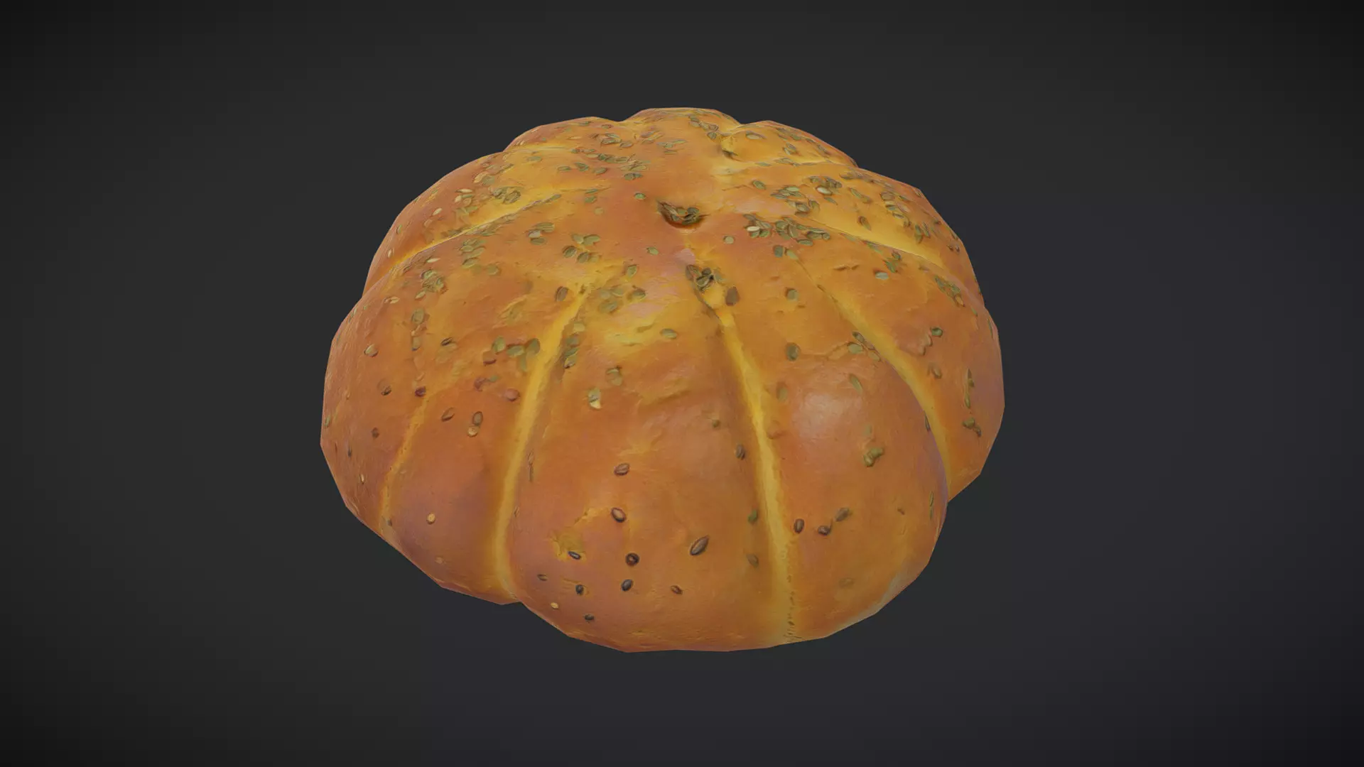 Medieval Bread Low-poly 3D model_0