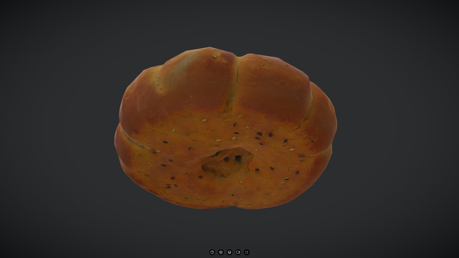 Medieval Bread Low-poly 3D model_3