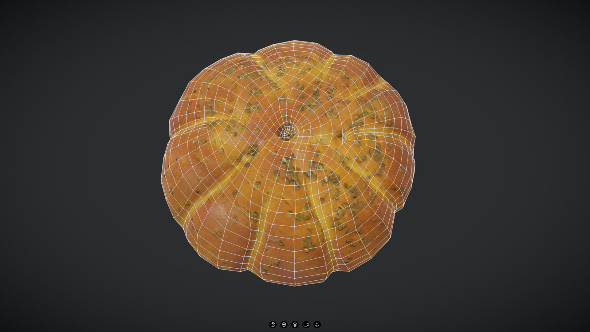 Medieval Bread Low-poly 3D model_6
