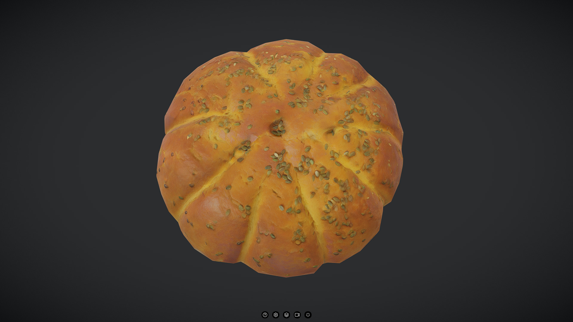 Medieval Bread Low-poly 3D model_5