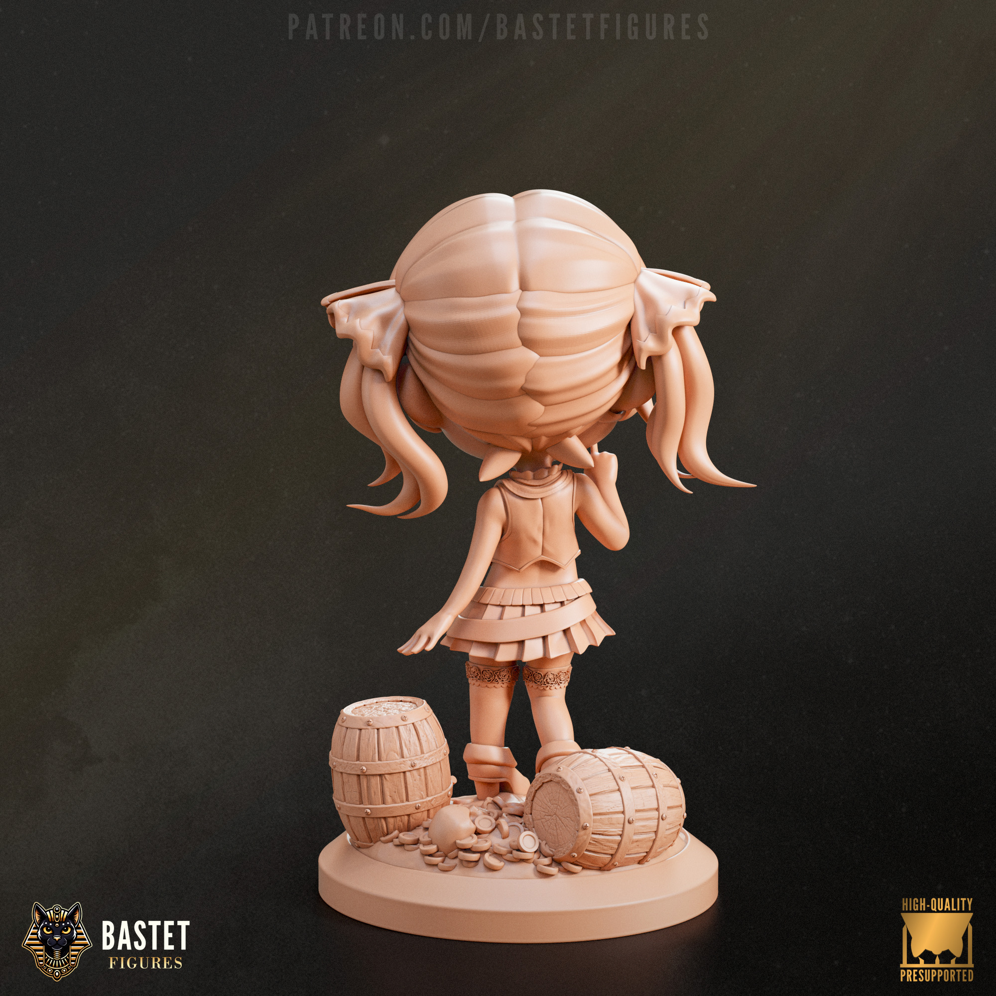 Houshou Marine I Vtuber Chibi 3D print model_12