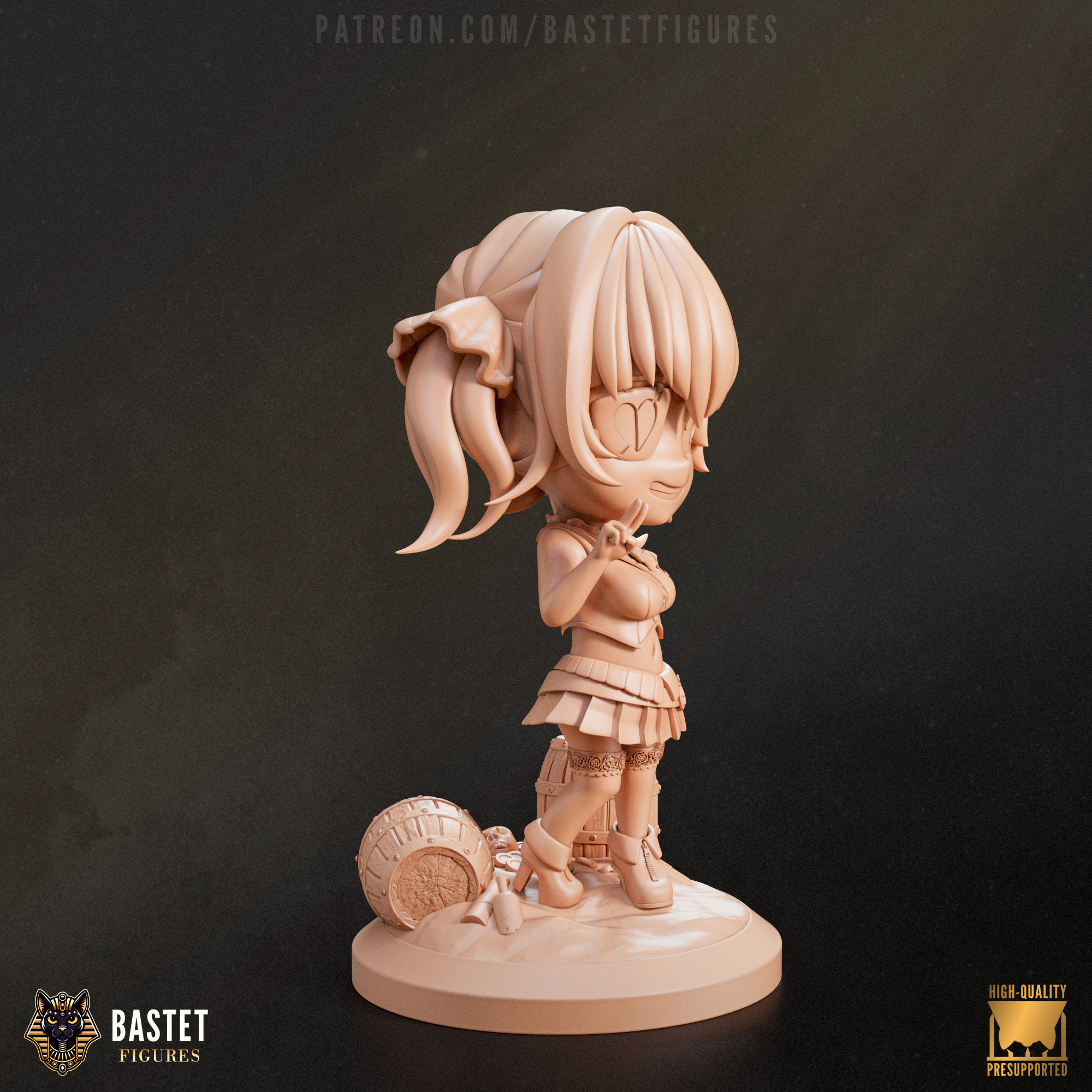 Houshou Marine I Vtuber Chibi 3D print model_11