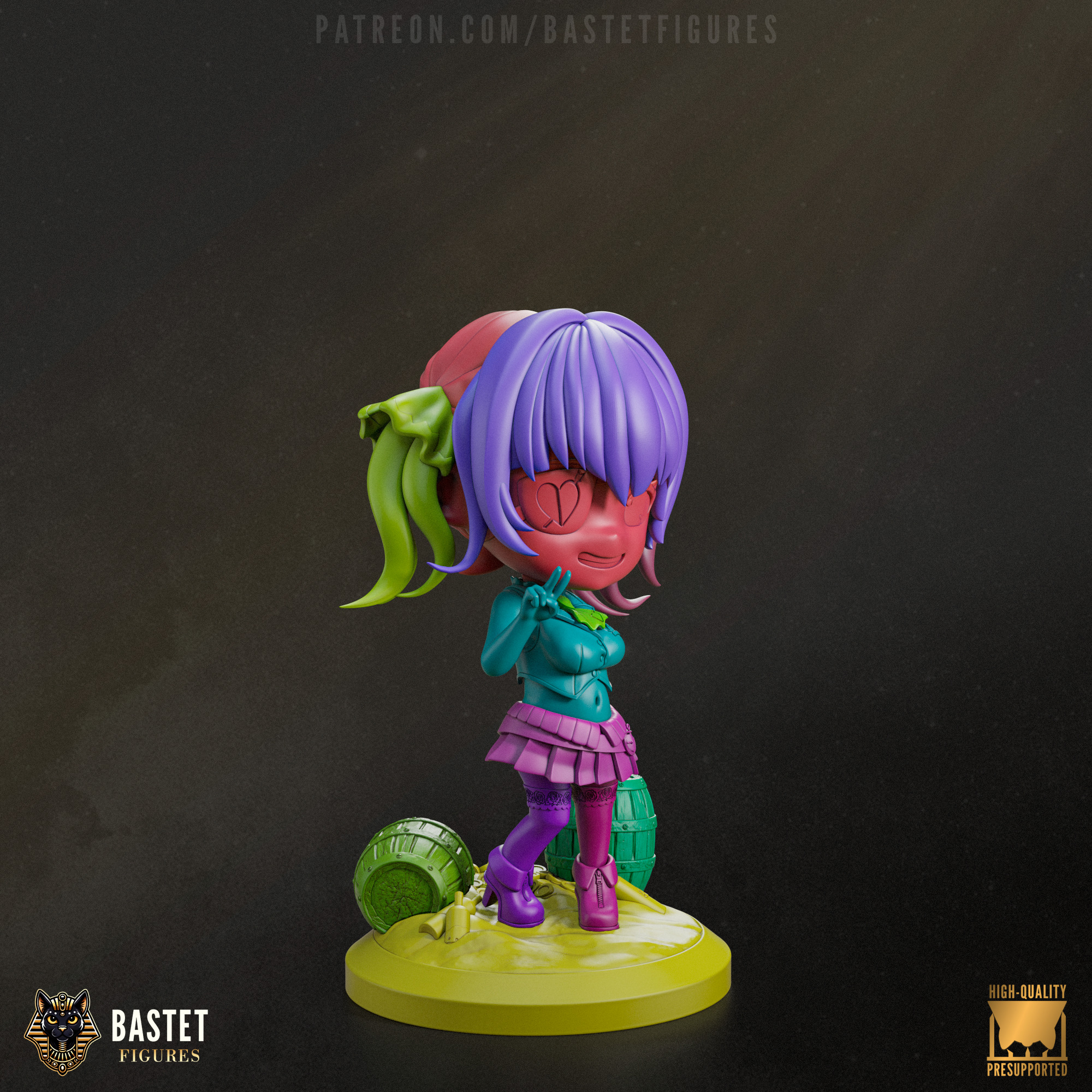 Houshou Marine I Vtuber Chibi 3D print model_6