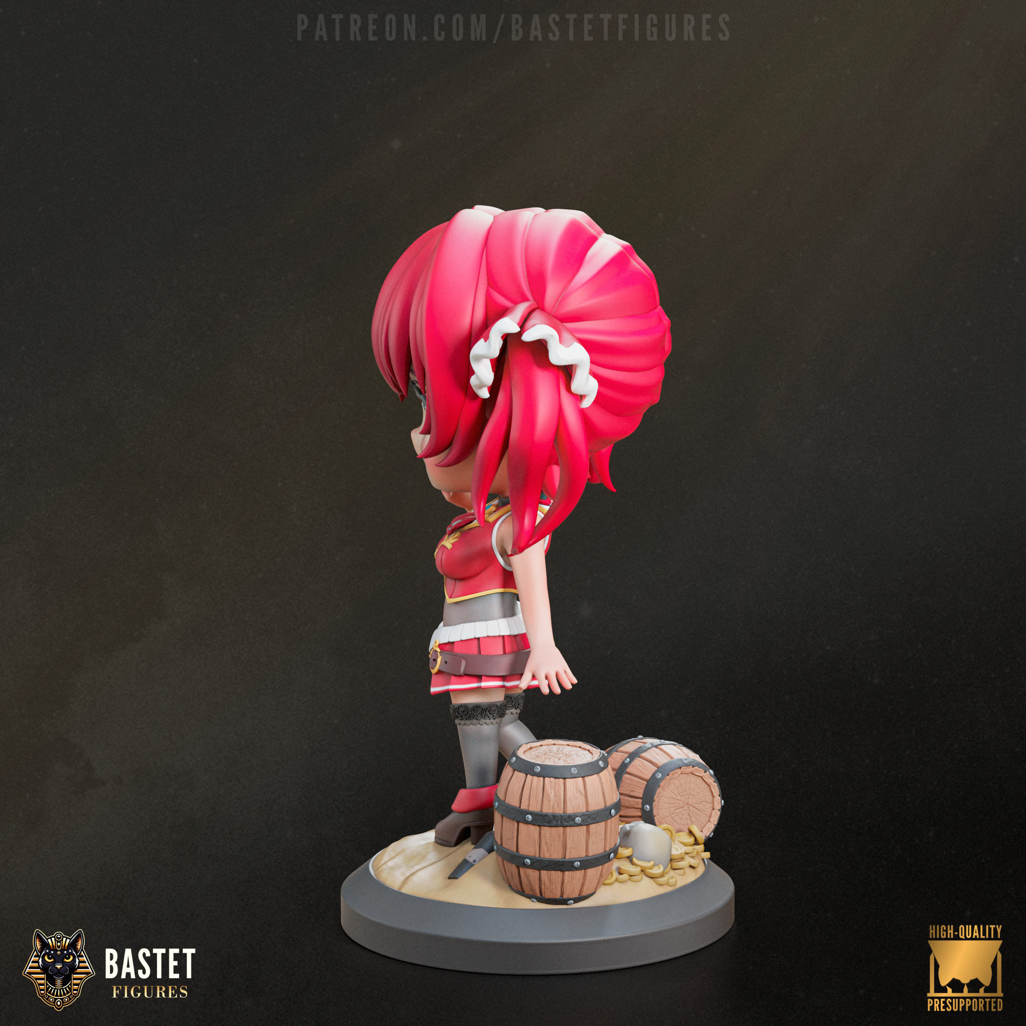 Houshou Marine I Vtuber Chibi 3D print model_5