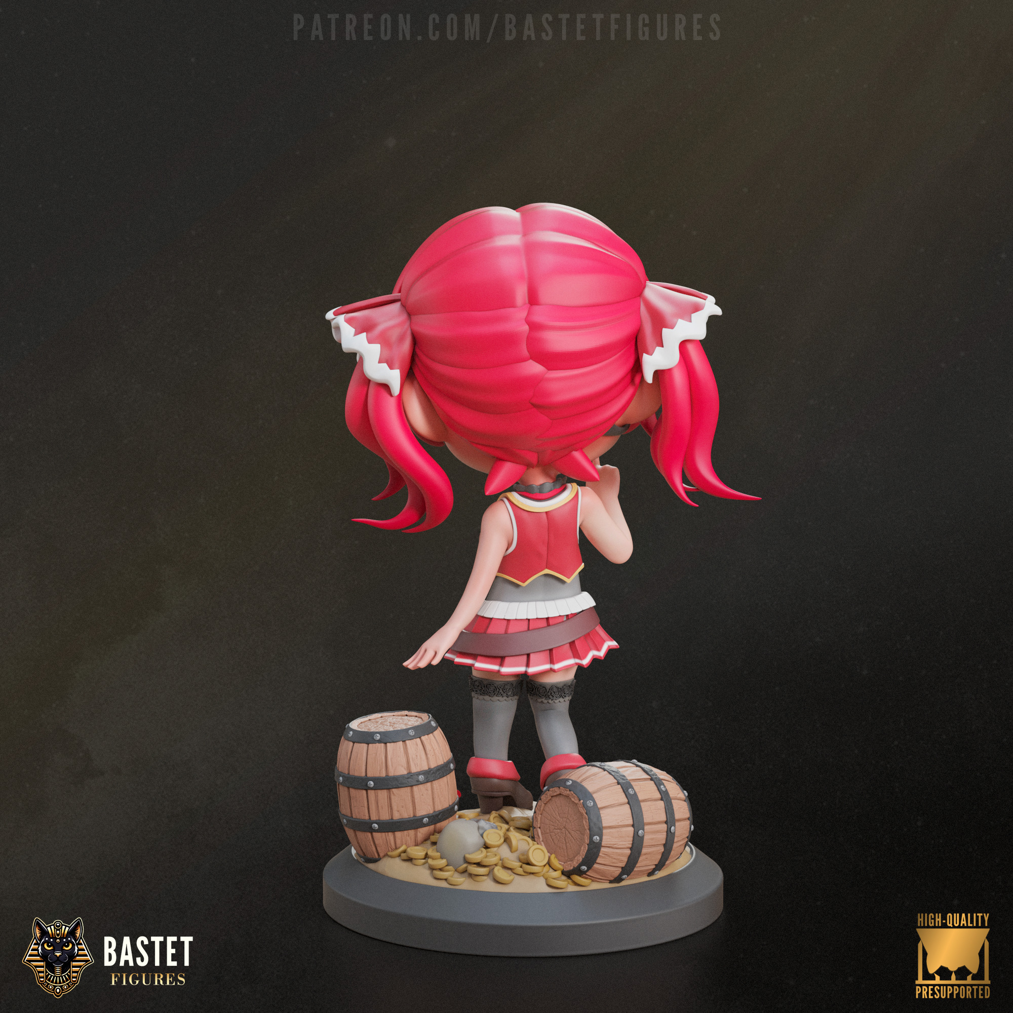 Houshou Marine I Vtuber Chibi 3D print model_4