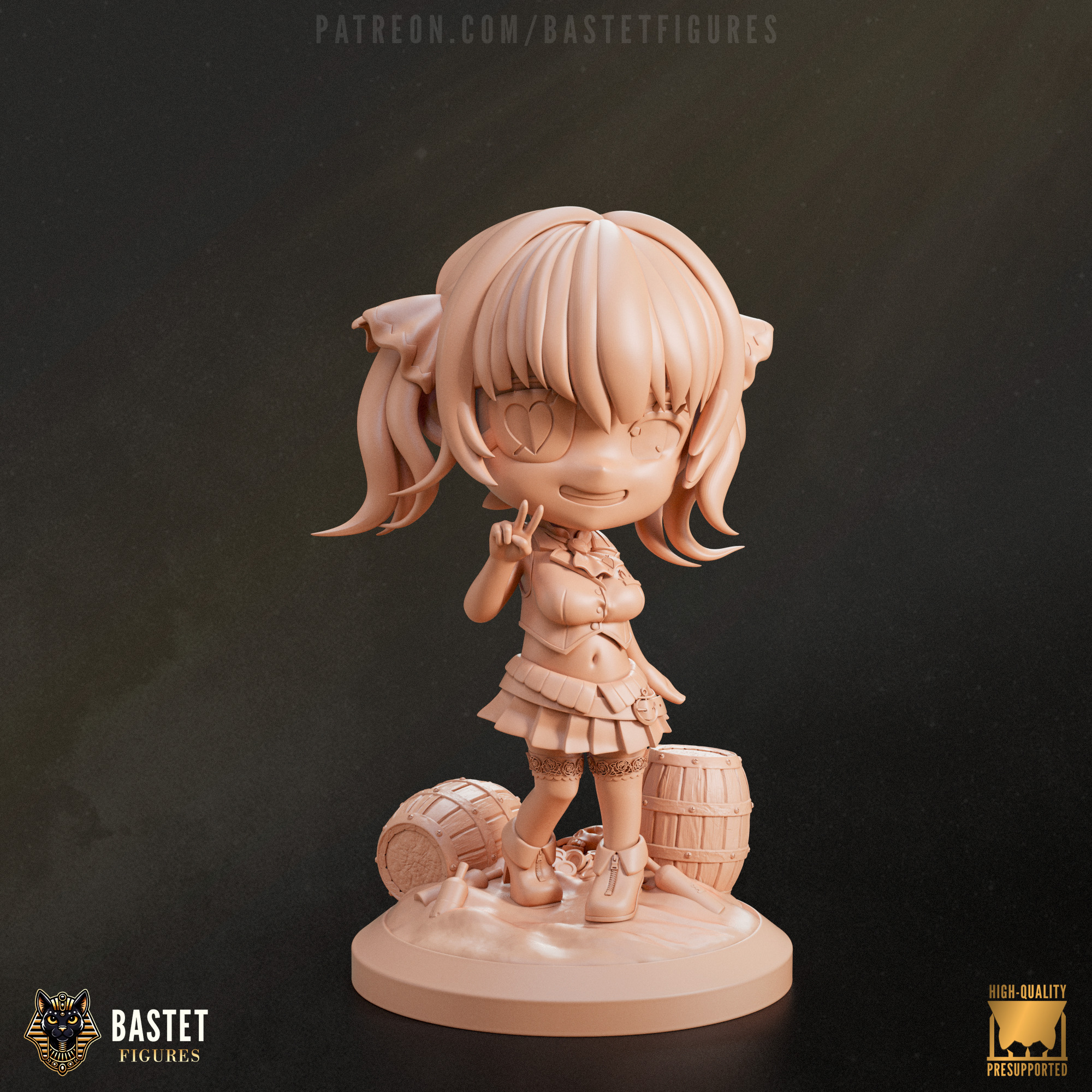 Houshou Marine I Vtuber Chibi 3D print model_10