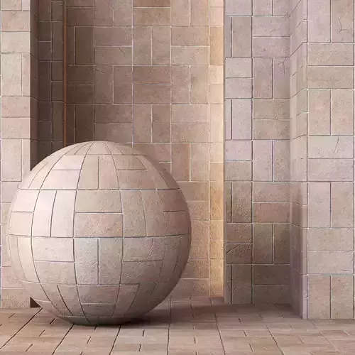 Brick Tile Flooring 4K - Seamless