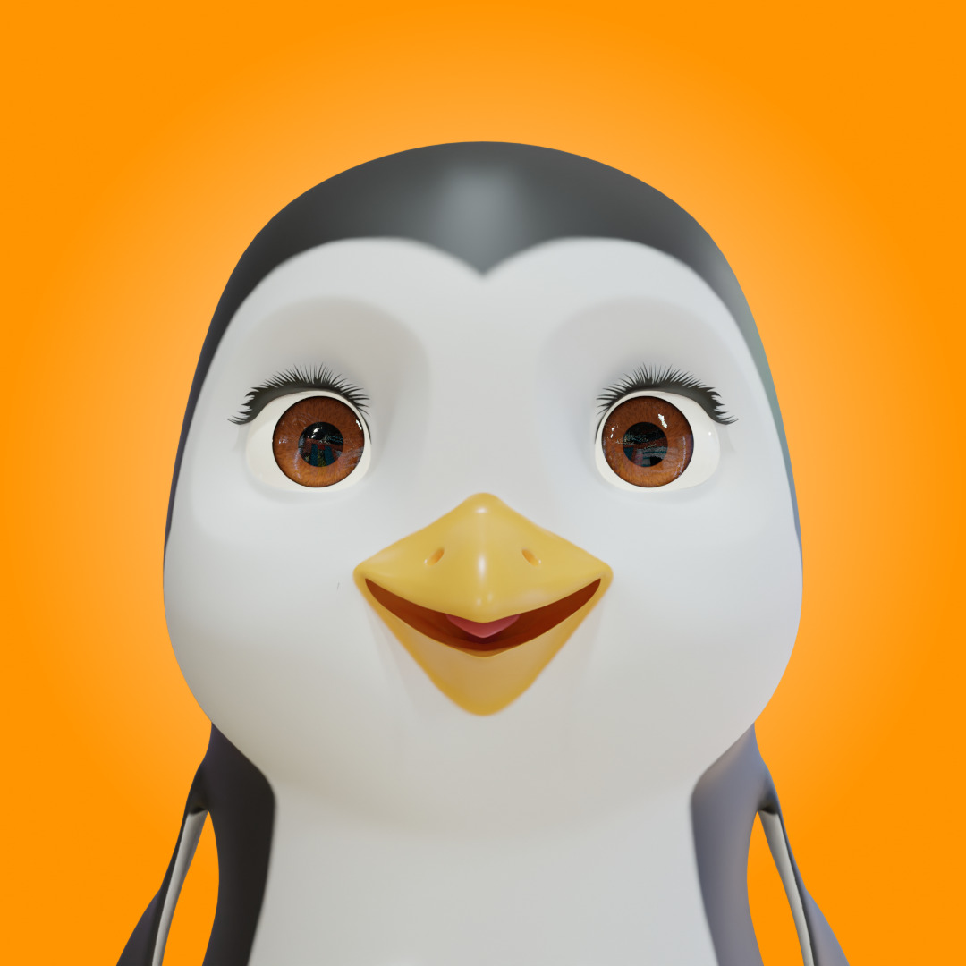Penguin  3D Character 3D model_9