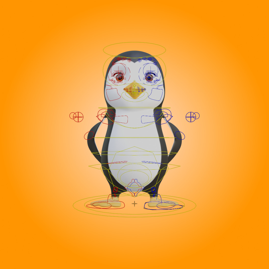 Penguin  3D Character 3D model_5