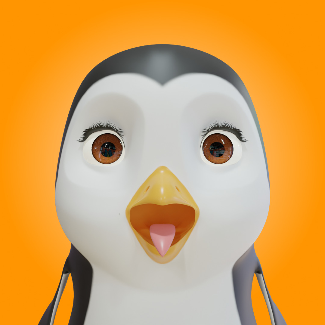 Penguin  3D Character 3D model_8