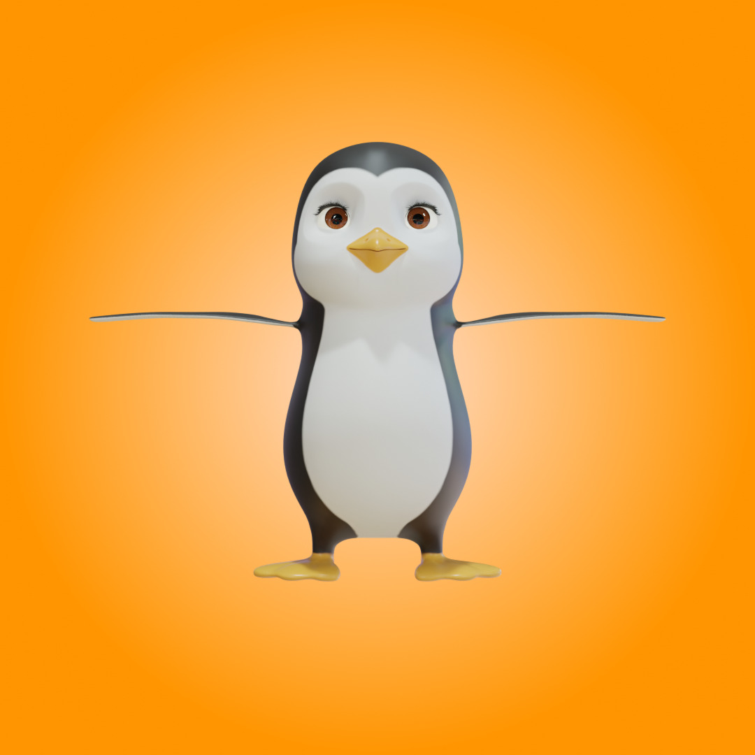 Penguin  3D Character 3D model_1