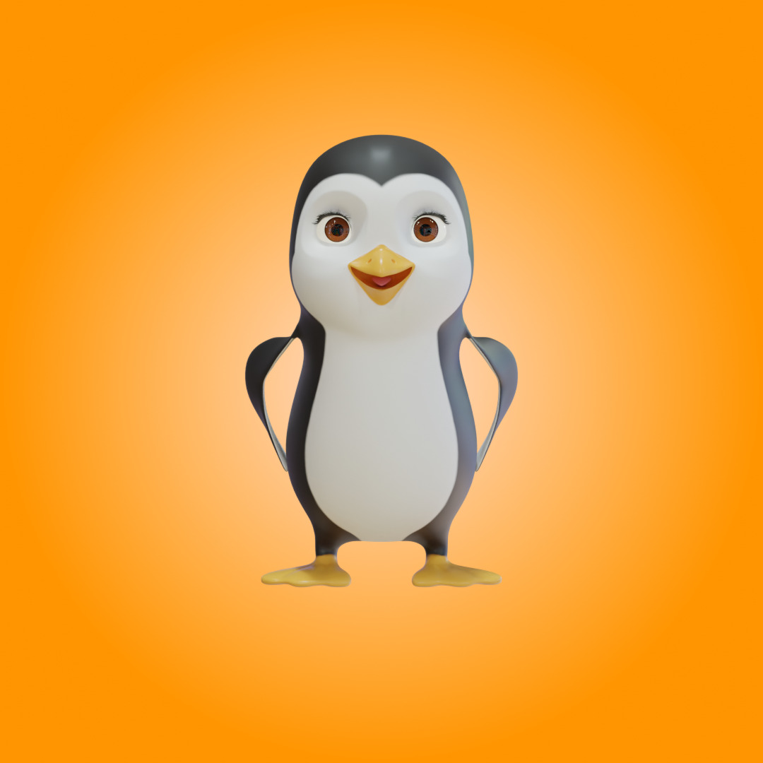 Penguin  3D Character 3D model_6