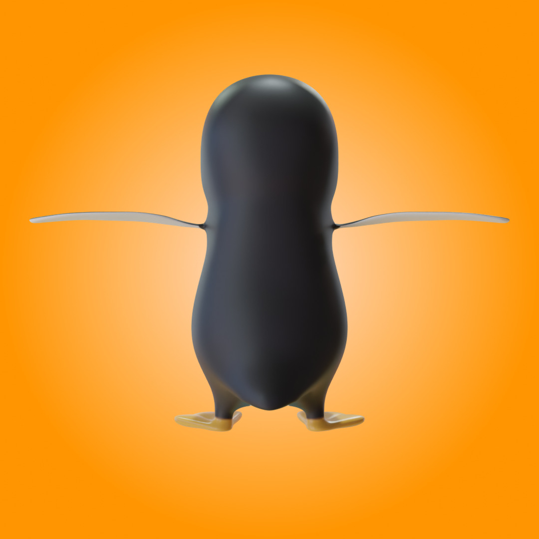 Penguin  3D Character 3D model_11