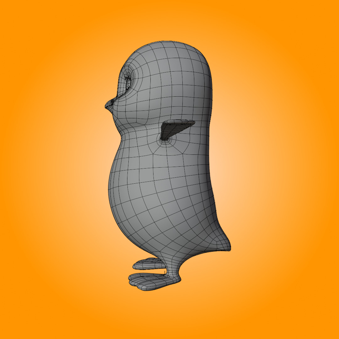 Penguin  3D Character 3D model_15