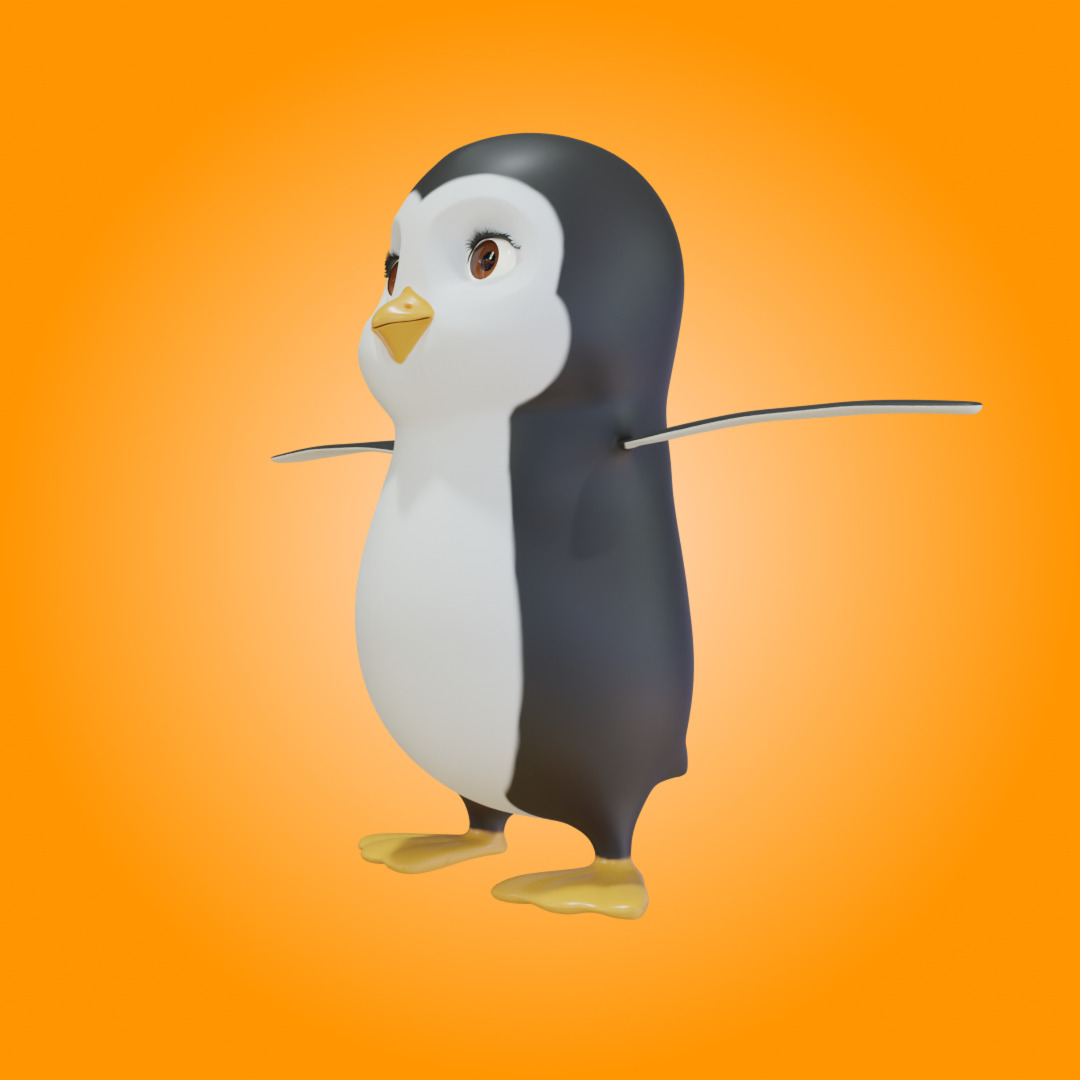 Penguin  3D Character 3D model_2