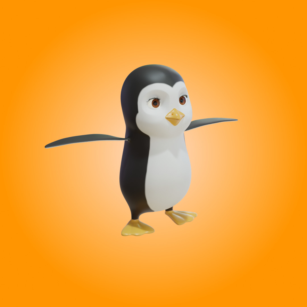 Penguin  3D Character 3D model_3