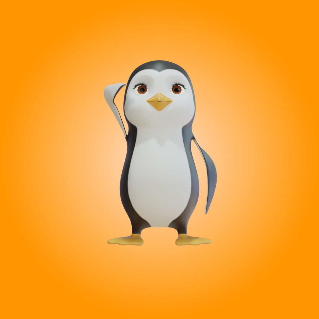 Penguin  3D Character 3D model_4