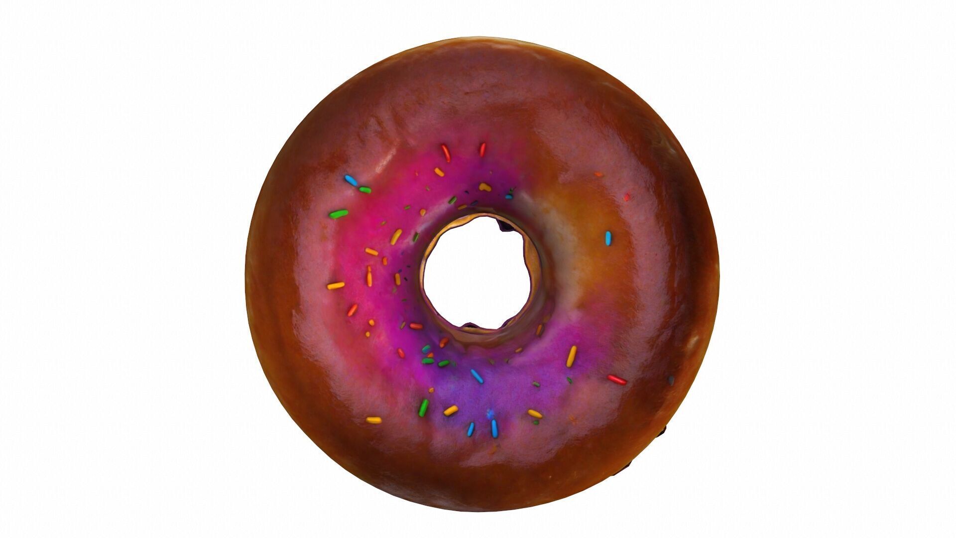 Delicious Chocolate Covered Ring Doughnuts 3d Render 3D model_5