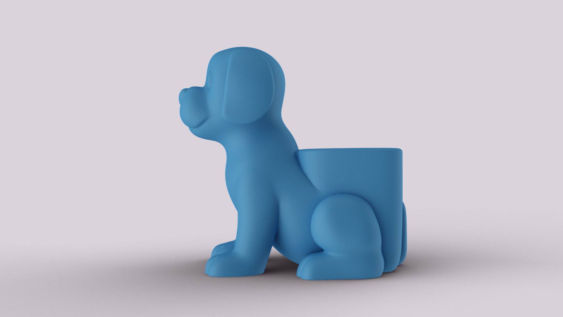 Cute Dog Planter - Desk Organizer 3D print model_4
