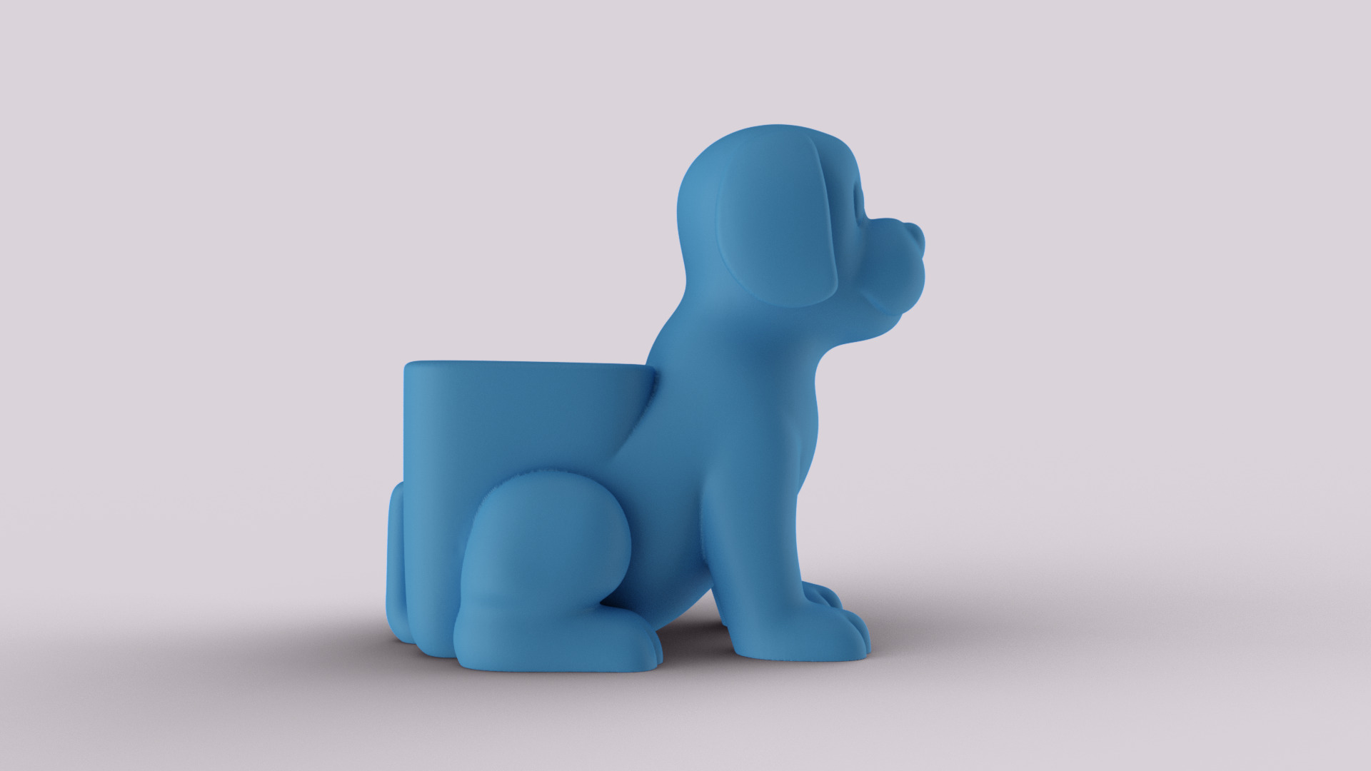 Cute Dog Planter - Desk Organizer 3D print model_2