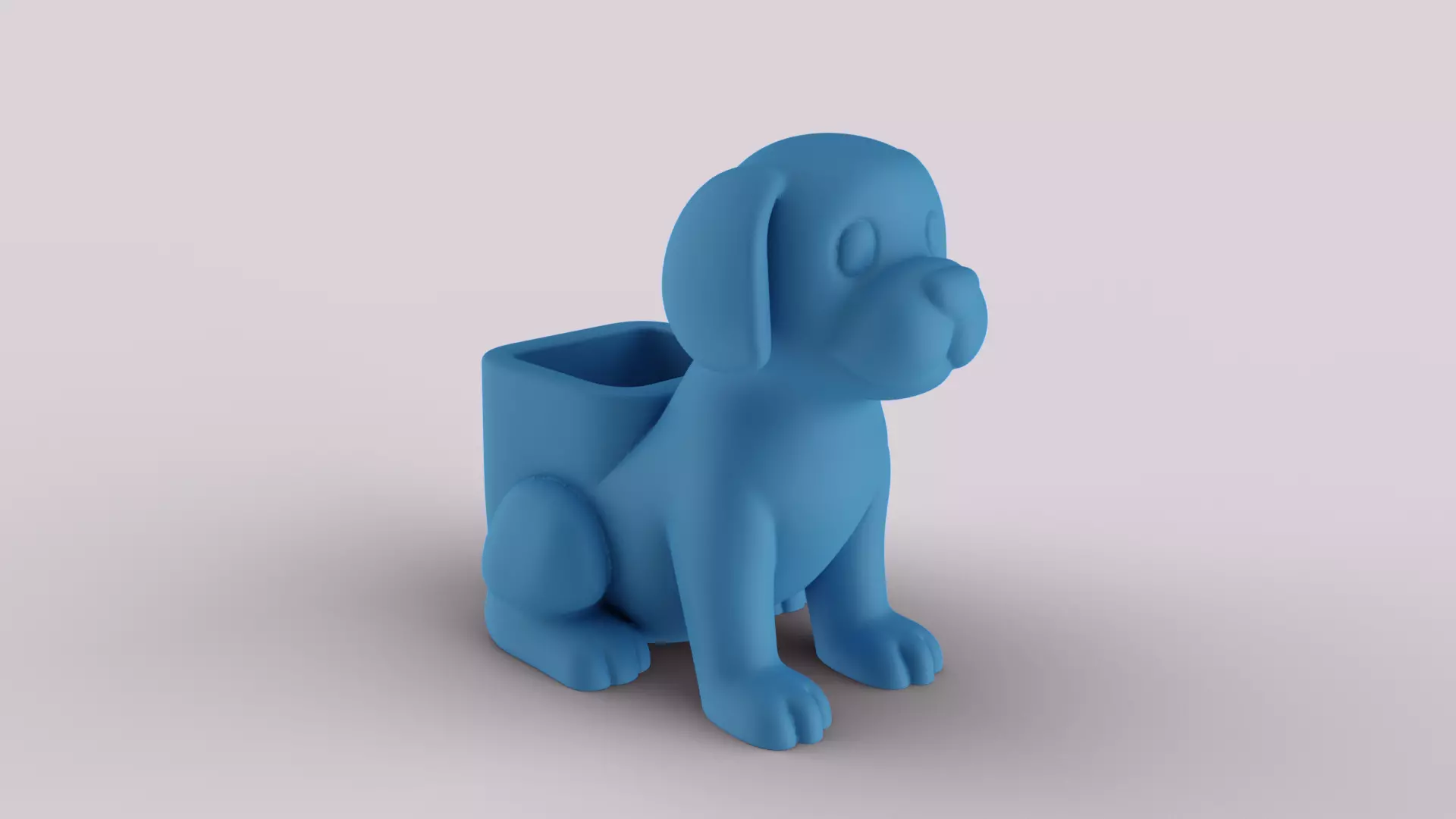Cute Dog Planter - Desk Organizer 3D print model_0