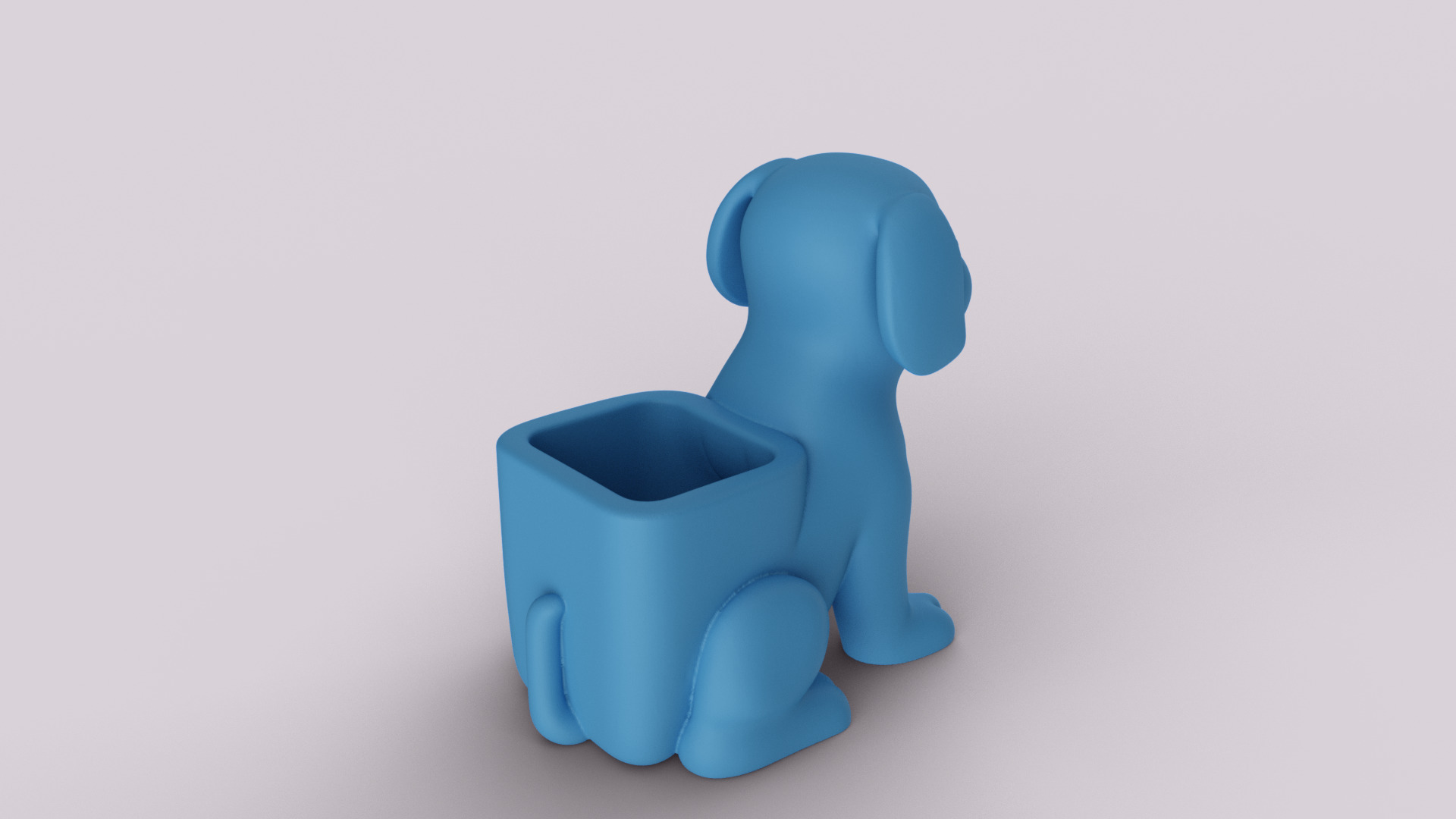 Cute Dog Planter - Desk Organizer 3D print model_3