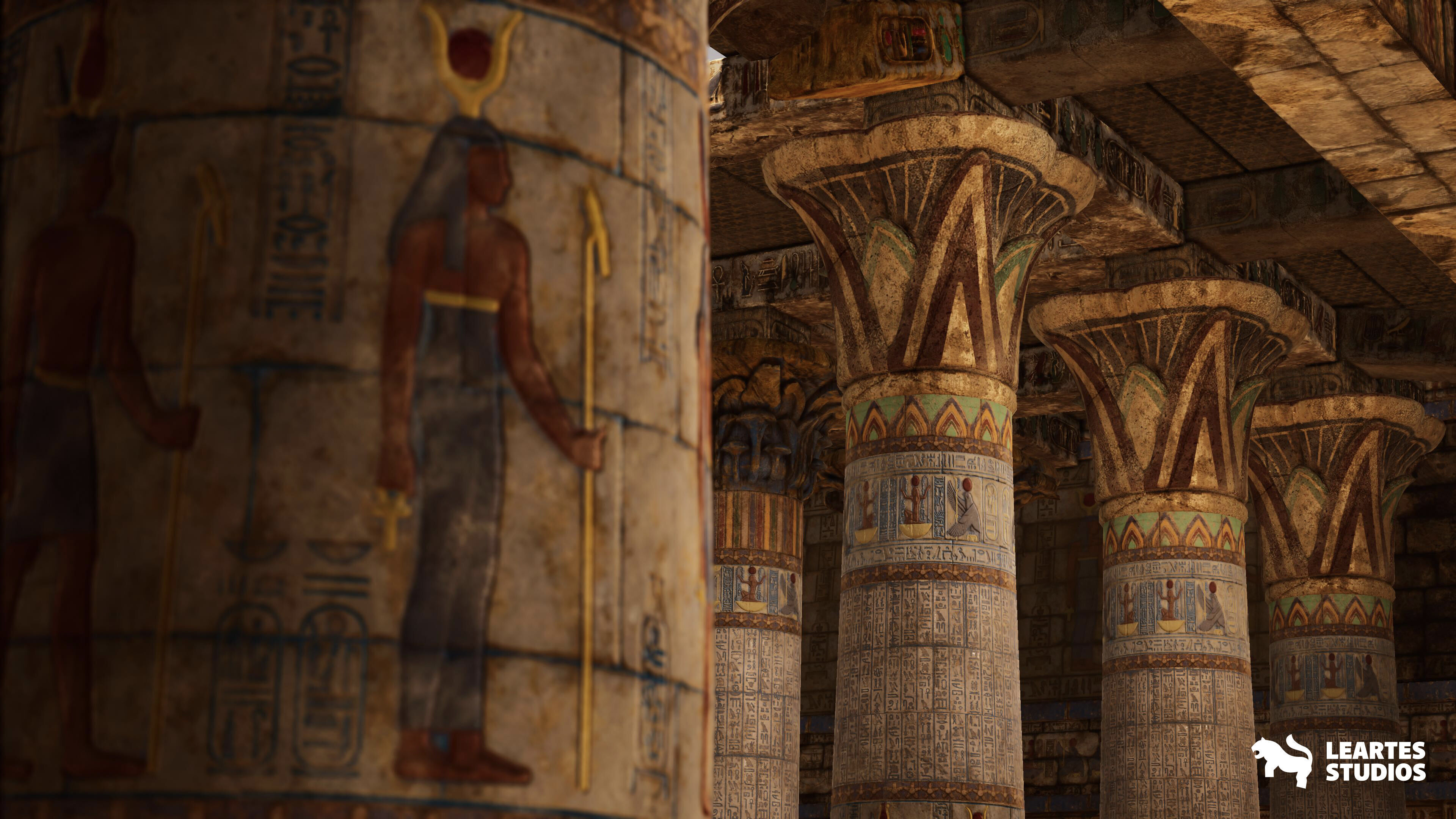 The Grand Egyptian Temple Environment Low-poly 3D model_12