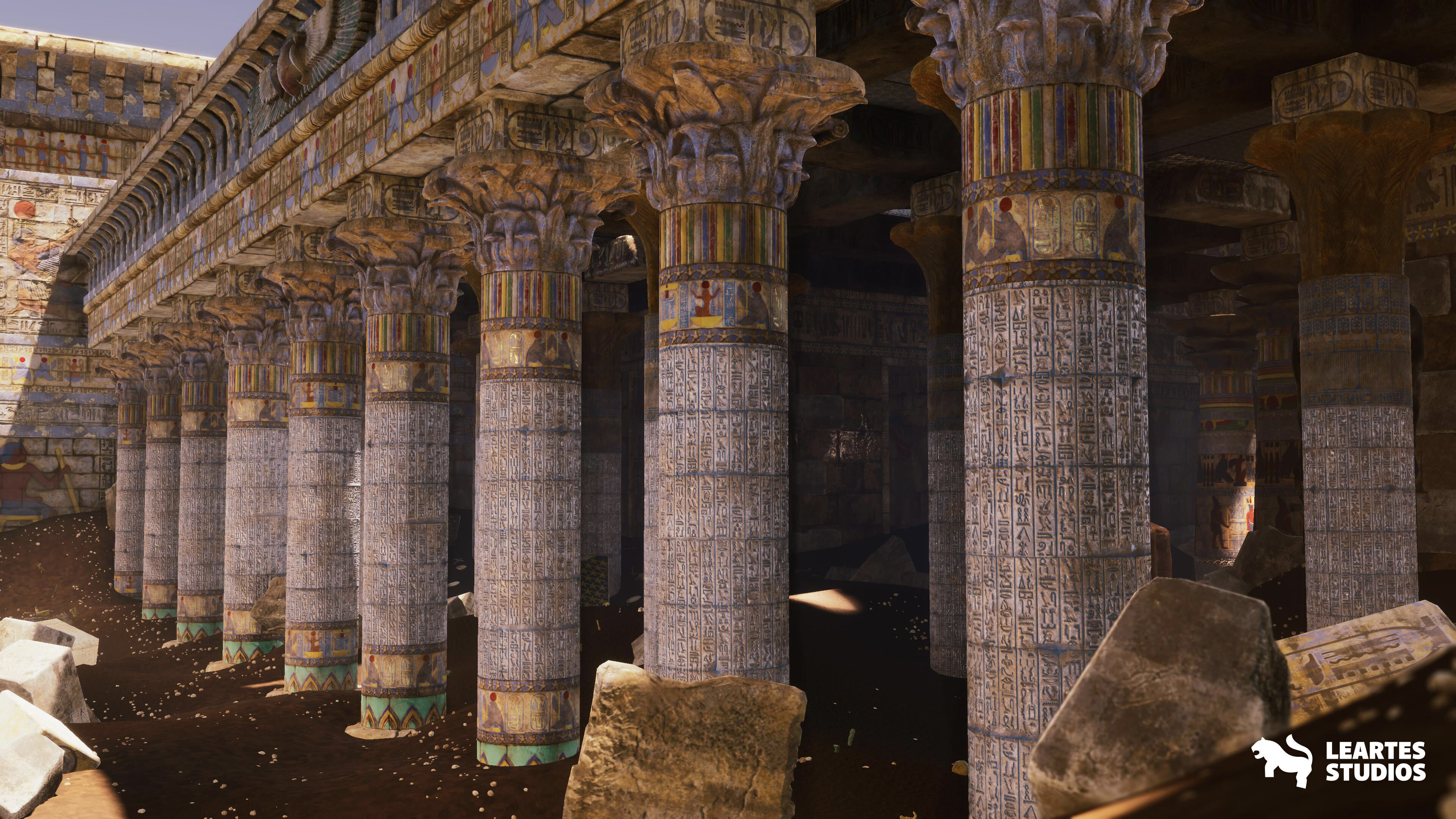 The Grand Egyptian Temple Environment Low-poly 3D model_26