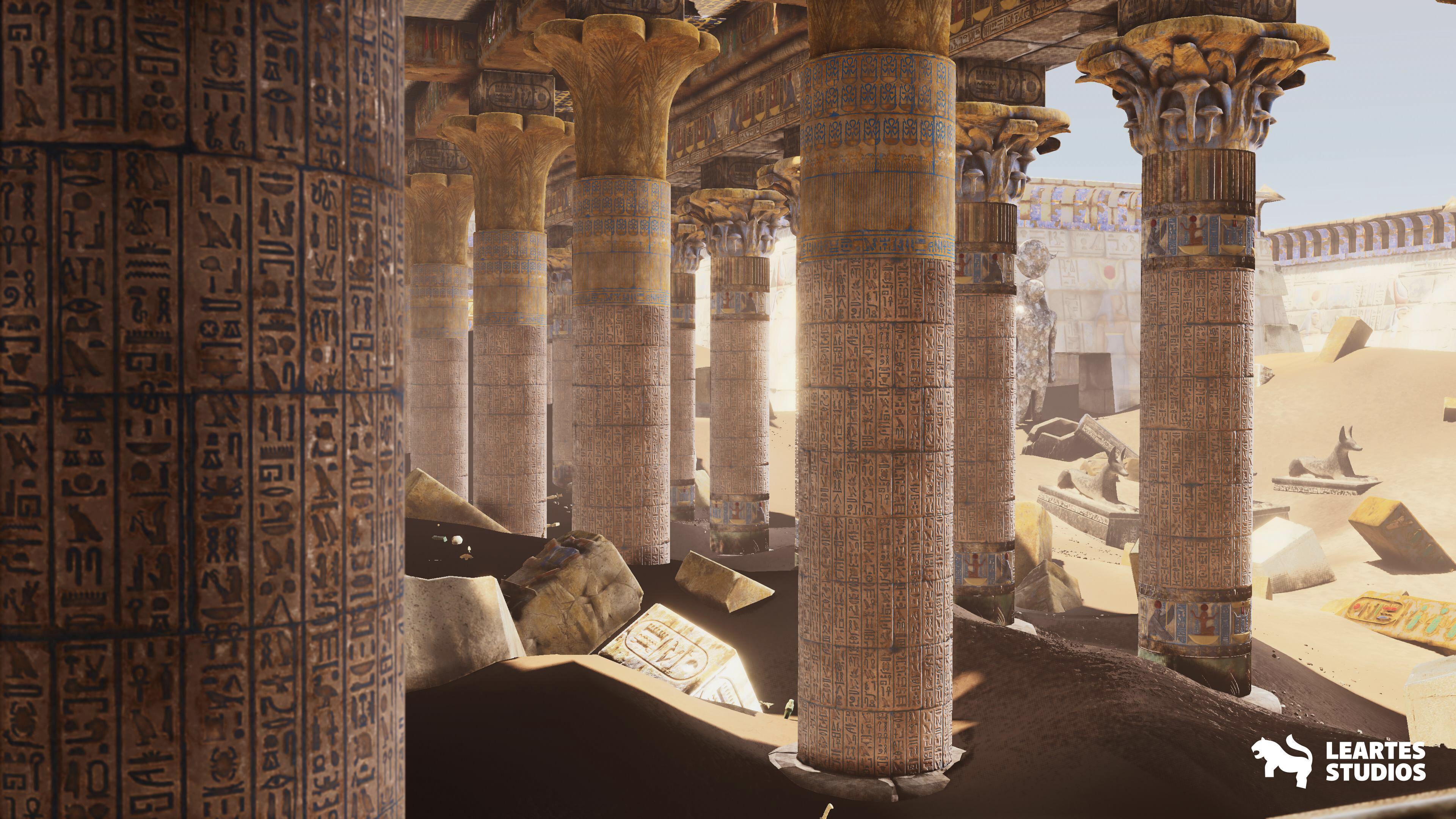 The Grand Egyptian Temple Environment Low-poly 3D model_27
