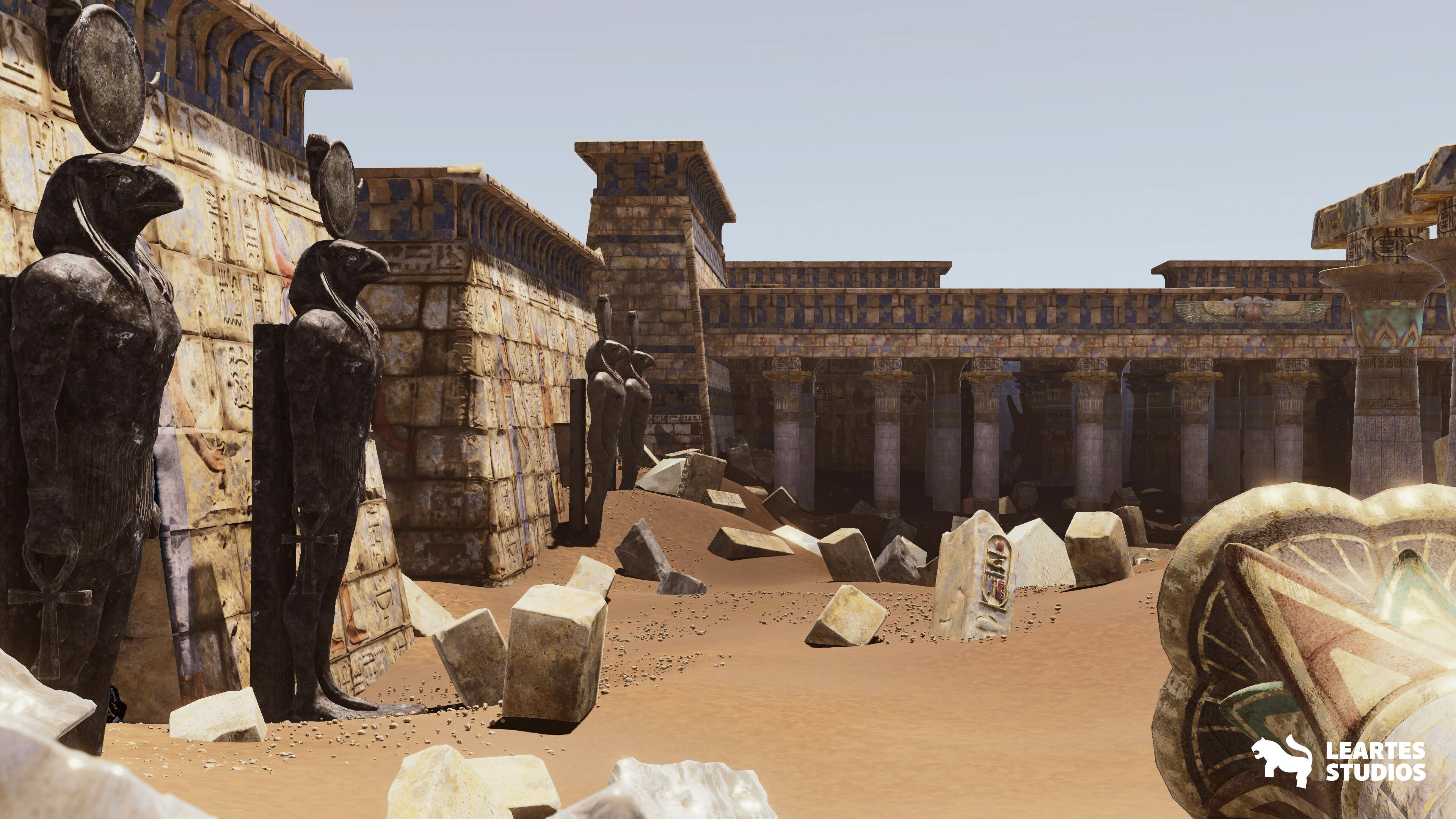 The Grand Egyptian Temple Environment Low-poly 3D model_25