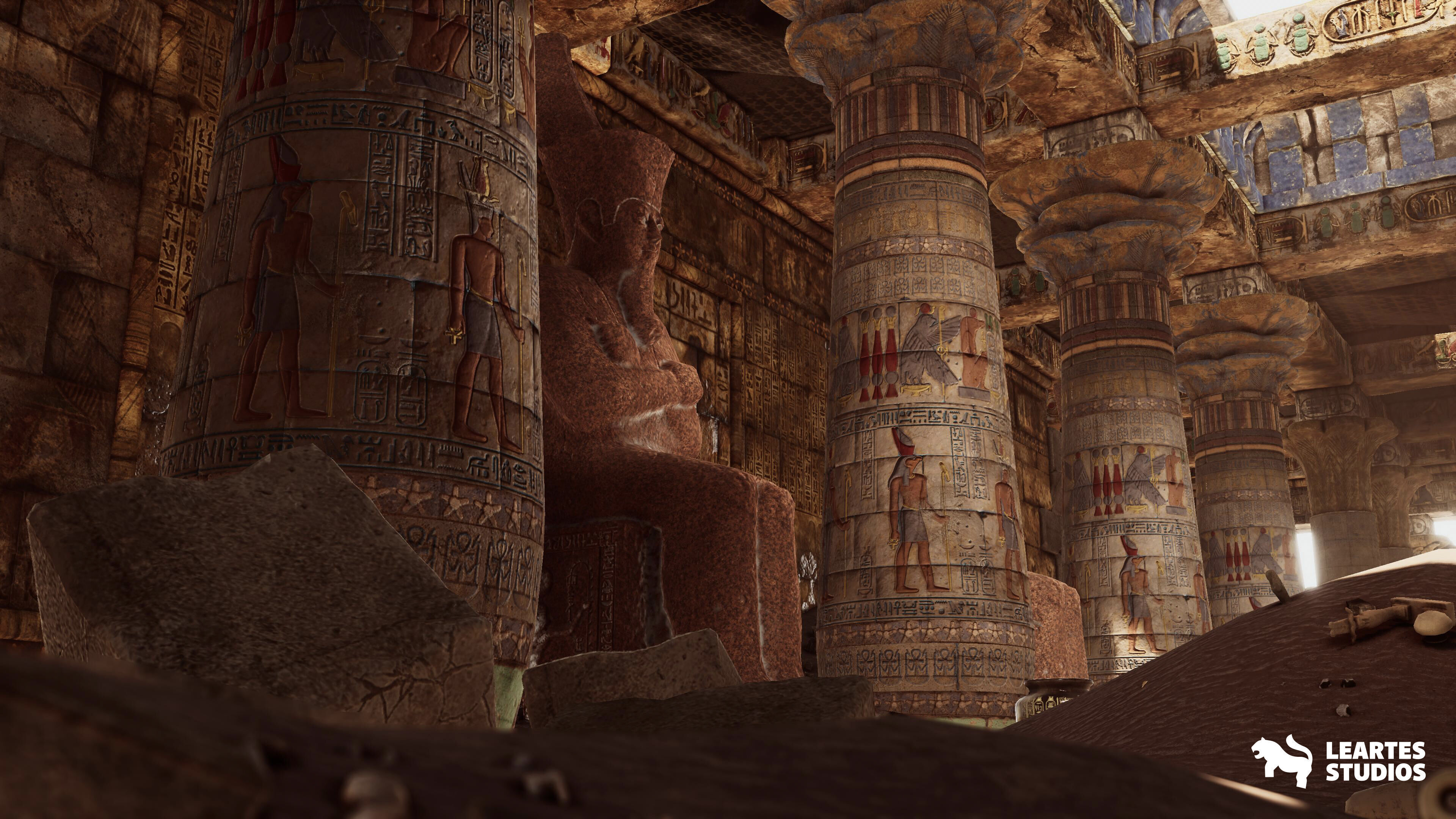 The Grand Egyptian Temple Environment Low-poly 3D model_6