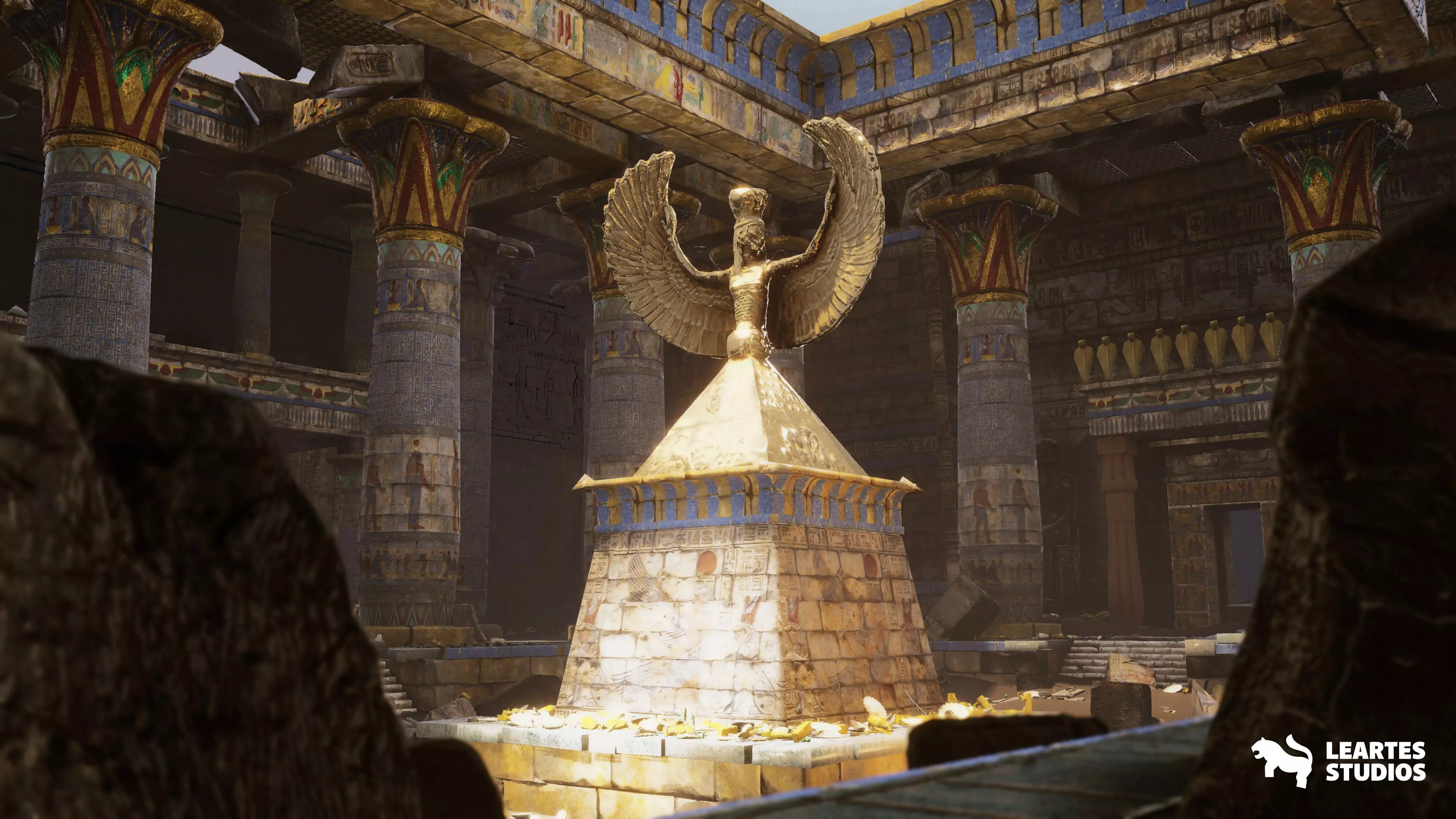 The Grand Egyptian Temple Environment Low-poly 3D model_0